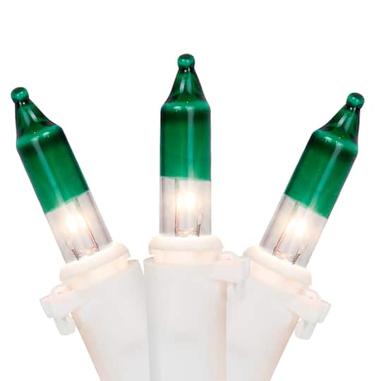 Northlight 50ct. Mini Clear with Green Tip Christmas String Lights in Green/Clear | 10 ft | Michaels®